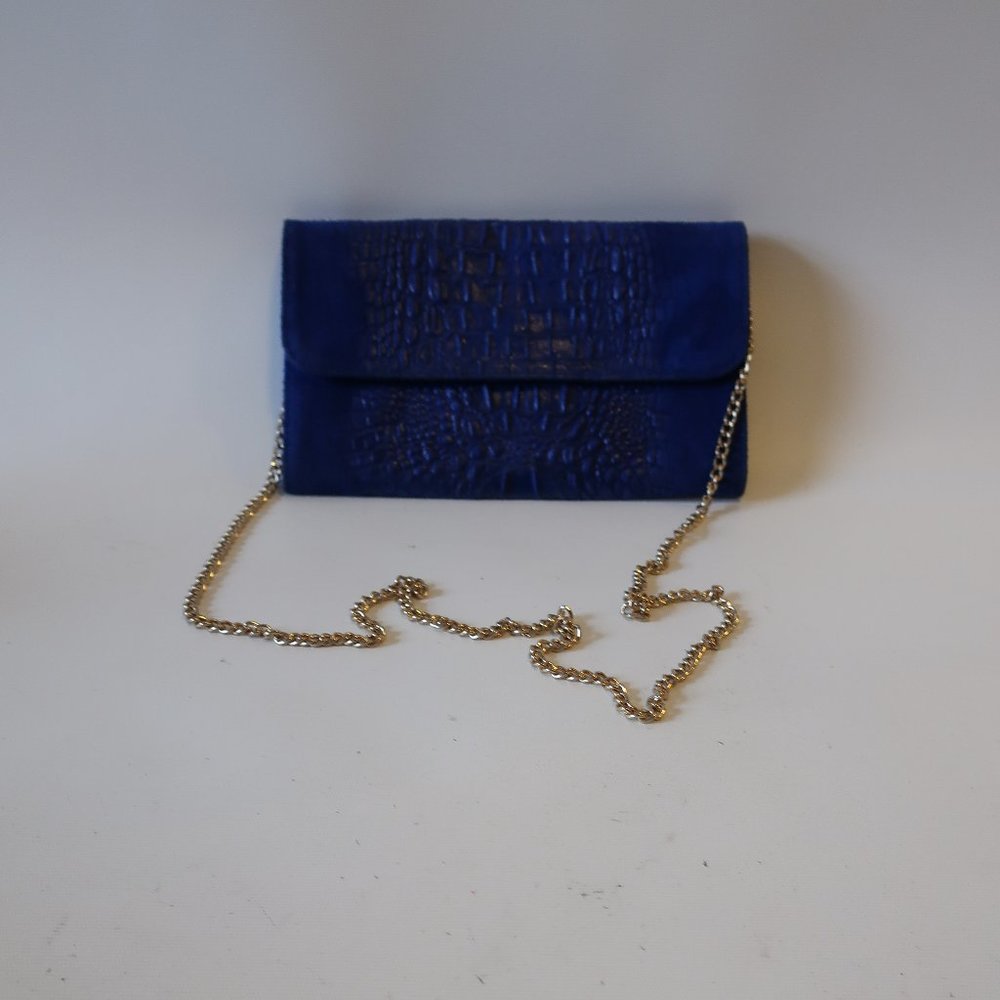 LAVORAZIONE ARTIGIANALE LEATHER SUEDE CLUTCH BAG *